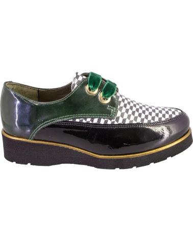 NIVAL ANGEL HEXÁGONO SCARPE STRINGATE NERO E VERDE NEGRO Y VERDE
