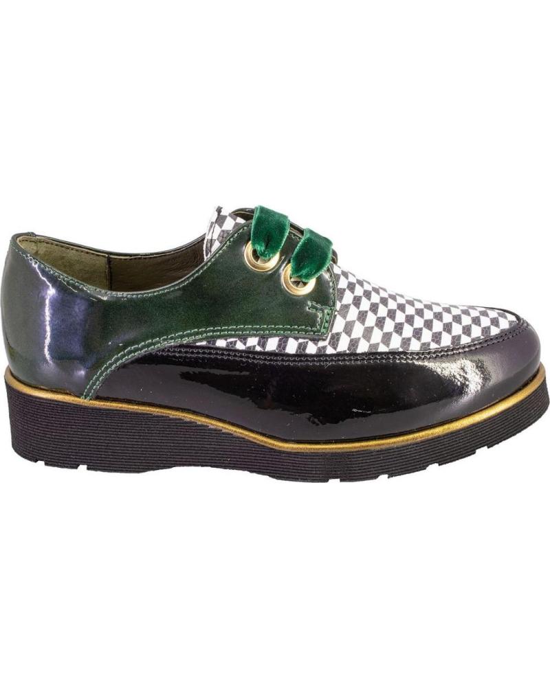 NIVAL ANGEL HEXÁGONO SCARPE STRINGATE NERO E VERDE NEGRO Y VERDE