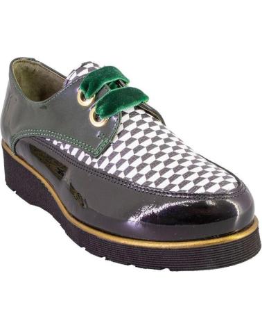 NIVAL ANGEL HEXÁGONO SCARPE STRINGATE NERO E VERDE NEGRO Y VERDE