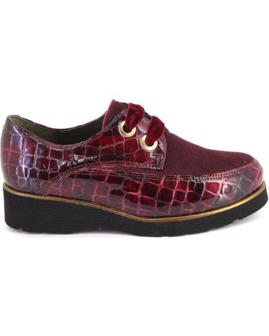 NIVAL ANGEL POTRO - SCHNÜRSCHUHE BORDEAUX MIT KROKODIL-EFFEKT BURDEOS