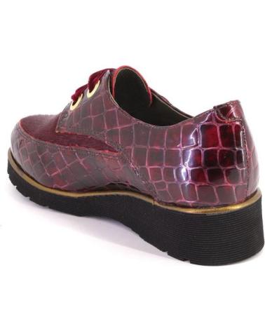 NIVAL ANGEL POTRO - BORDEAUX LACE-UP SHOES WITH CROCODILE EFFECT BURDEOS