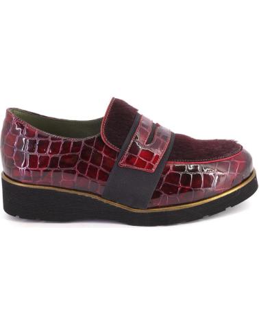NIVAL ESTHER POTRO - BORDEAUX LOAFERS WITH CROCODILE TEXTURE BURDEOS