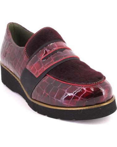 NIVAL ESTHER POTRO - BORDEAUX LOAFERS WITH CROCODILE TEXTURE BURDEOS