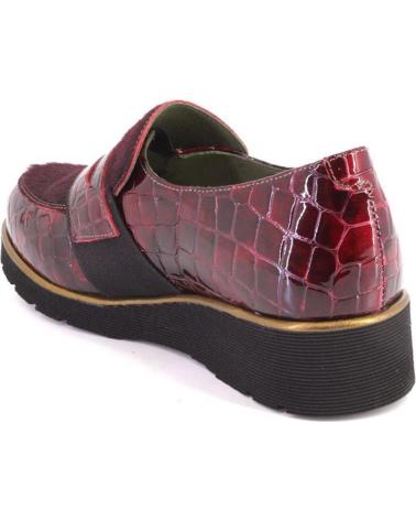 NIVAL ESTHER POTRO - BORDEAUX LOAFERS WITH CROCODILE TEXTURE BURDEOS