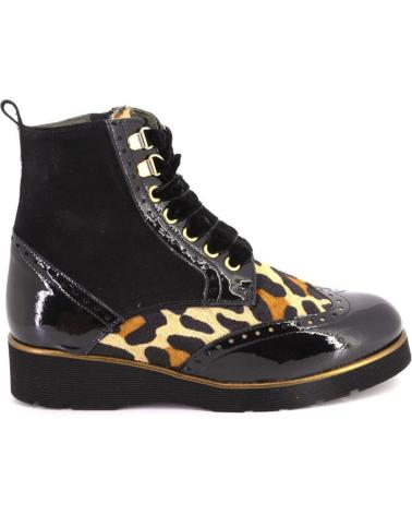 NIVAL LANDA004 LEOPARD PRINT LEATHER ANKLE BOOT LEOPARDO