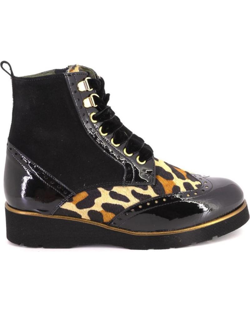 NIVAL LANDA004 LEOPARD PRINT LEATHER ANKLE BOOT LEOPARDO