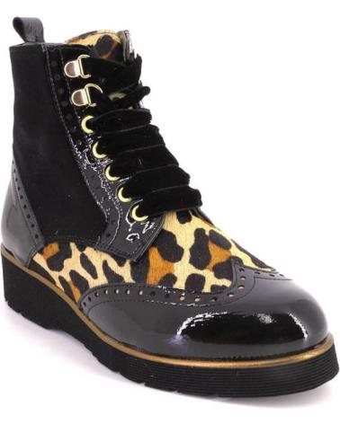 NIVAL LANDA004 LEOPARD PRINT LEATHER ANKLE BOOT LEOPARDO