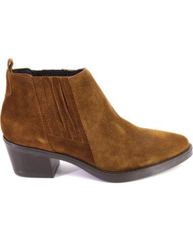 VIGUERA 8020VITELO SUEDE LEATHER ANKLE BOOTS IN CUERO COLOR CUERO