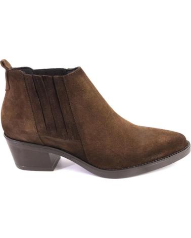 VIGUERA 8020VITELO SUEDE LEATHER ANKLE BOOTS IN BROWN MARRON