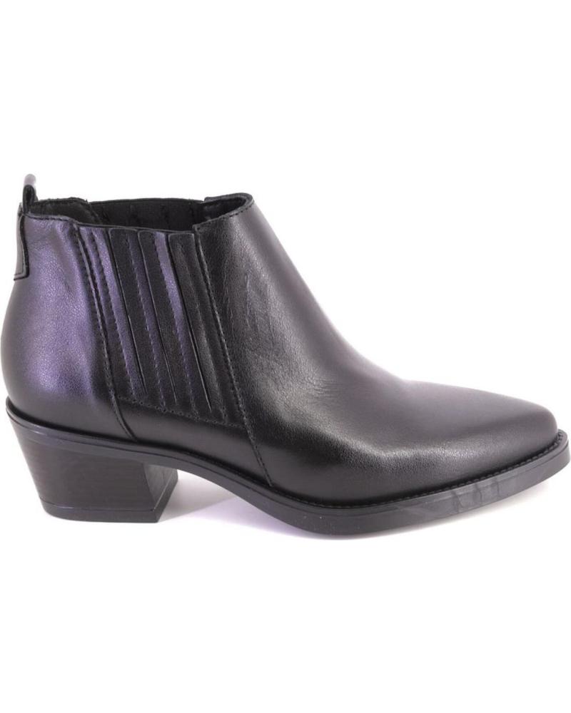 VIGUERA 8020NAPA BLACK LEATHER ANKLE BOOTS NEGRO