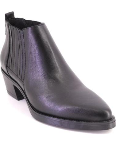 VIGUERA 8020NAPA BLACK LEATHER ANKLE BOOTS NEGRO