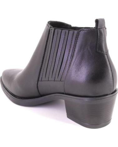 VIGUERA 8020NAPA BLACK LEATHER ANKLE BOOTS NEGRO