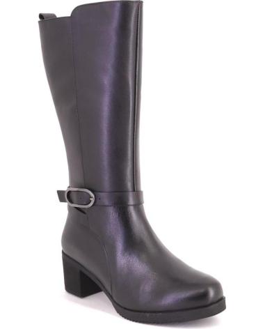 BOTA ALTA TREINTAS L1303 DE PIEL NEGRA NEGRO