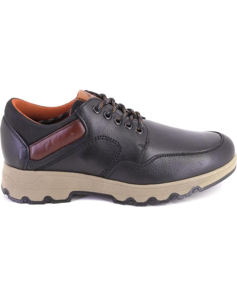 SCARPA CASUAL CLAYAN 1720 IN PELLE NERA CON LACCI NEGRO