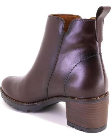 DESIREÉ ROSY3 BROWN LEATHER ANKLE BOOTS MARRON