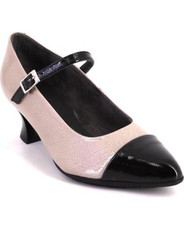 PITILLOS 10851 TWO-TONE MARY JANES BLACK AND BEIGE NEGRO Y BEIGE