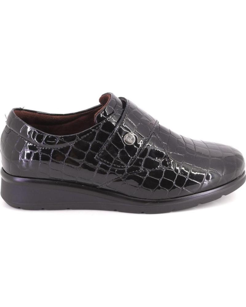 PITILLOS 10714 BLACK CROCODILE EFFECT LOAFERS NEGRO