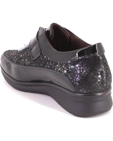 PITILLOS 10703 BLACK TEXTURED GLITTER SHOES WITH VELCRO NEGRO