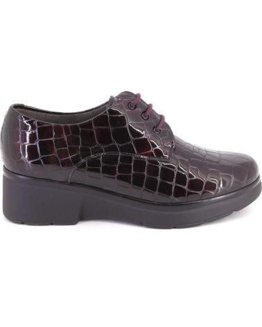 PITILLOS 10751 BURGUNDY LACE-UP CROCODILE EFFECT SHOES BURDEOS