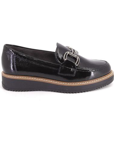 PITILLOS 10760 BLACK PATENT LEATHER LOAFERS WITH DECORATIVE CHAIN NEGRO