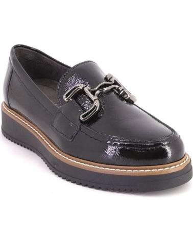 PITILLOS 10760 BLACK PATENT LEATHER LOAFERS WITH DECORATIVE CHAIN NEGRO