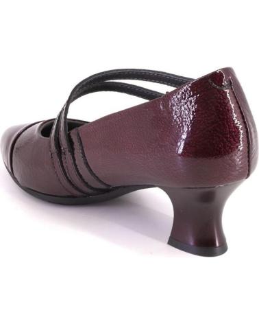 PITILLOS 10852 PATENT BURGUNDY MARY JANES WITH CRISS-CROSS STRAPS BURDEOS