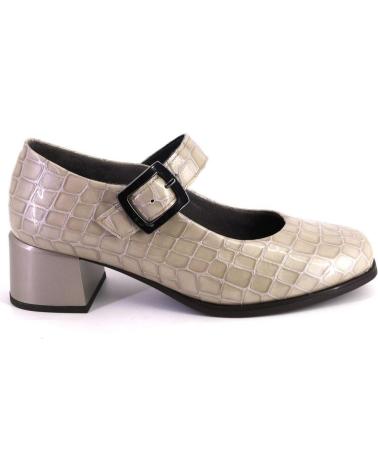 PITILLOS 10821 STONE TEXTURE MARY JANES WITH WIDE STRAP AND BLOCK HEEL PIEDRA