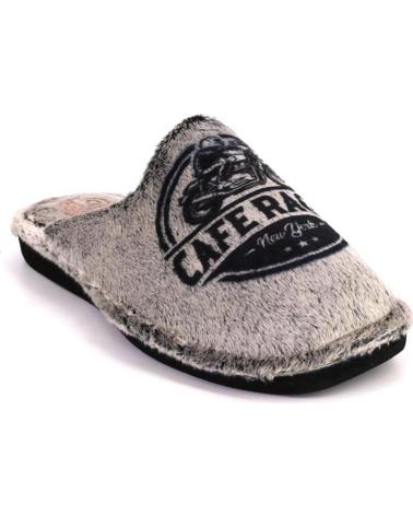 BEREVERE 5705 - GREY SLIPPERS WITH CAFÉ RACER DESIGN GRIS