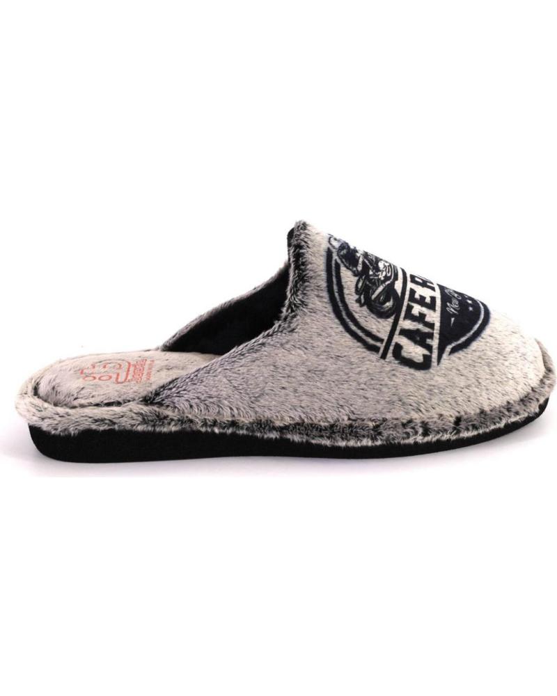 BEREVERE 5705 - GREY SLIPPERS WITH CAFÉ RACER DESIGN GRIS
