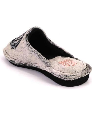 BEREVERE 5705 - GREY SLIPPERS WITH CAFÉ RACER DESIGN GRIS