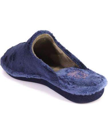 BEREVERE 5701 - HOME SLIPPERS WITH EMBROIDERED SHIELD NAVY BLUE AZUL MARINO
