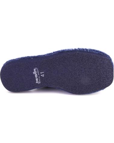 BEREVERE 5701 - HOME SLIPPERS WITH EMBROIDERED SHIELD NAVY BLUE AZUL MARINO