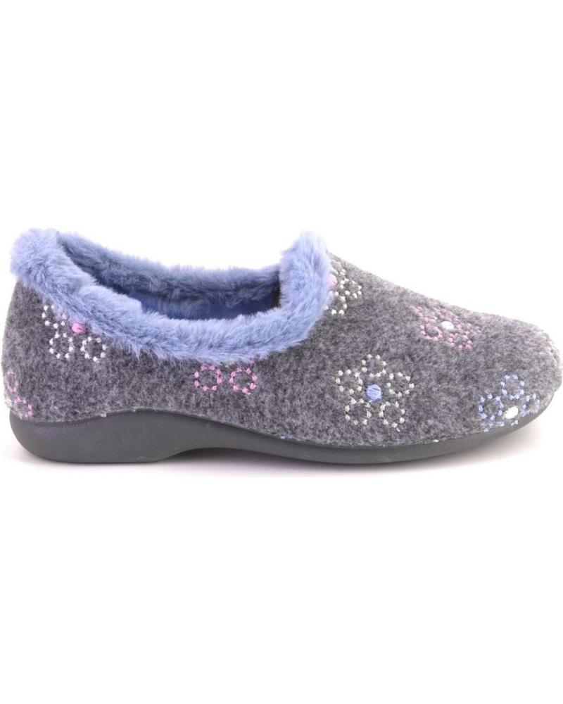 BEREVERE 5063 GREY AND BLUE HOUSE SLIPPERS GRIS Y AZUL