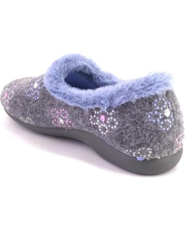 BEREVERE 5063 GREY AND BLUE HOUSE SLIPPERS GRIS Y AZUL