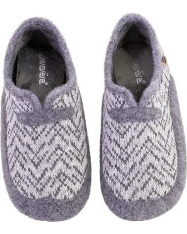 BEREVERE 5100 GREY AND BLUE HOUSE SLIPPERS GRIS Y AZUL