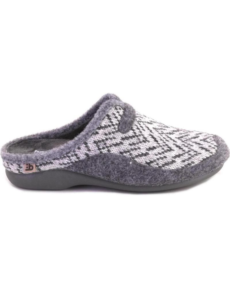 BEREVERE 5100 GREY AND BLUE HOUSE SLIPPERS GRIS Y AZUL