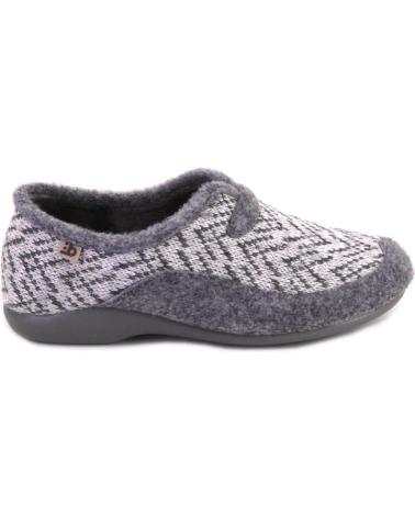 BEREVERE 5140 GREY AND BLUE HOUSE SLIPPERS GRIS Y AZUL