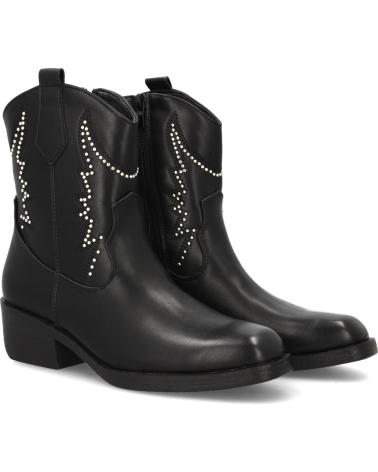 COWBOY-STIEFELETTE SPORT3PUNTO0 YZ25-14 SCHWARZ MIT METALL-DETAILS VARIOS COLORES