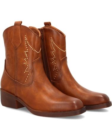 COWBOY-STIEFELETTE SPORT3PUNTO0 YZ25-14 CAMEL MIT STICKEREIEN VARIOS COLORES