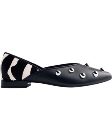 GIOSEPPO BAILARINAS BRAHAM DE PIEL CON TACHAS, NEGRO NEGRO