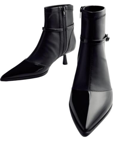 GIOSEPPO BOTINES CASPIAN ELÁSTICOS CON TACÓN ESTILIZADO, NEGRO NEGRO
