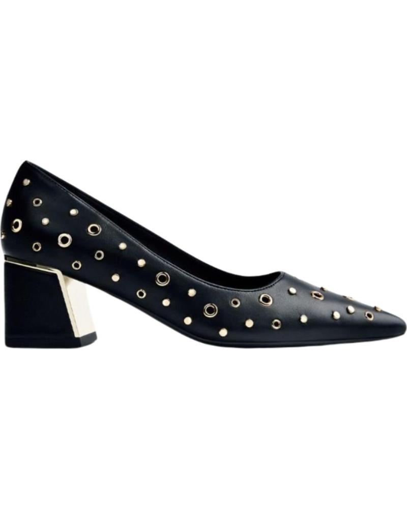 GIOSEPPO HIBBING HEELED SHOES WITH STUDS AND EYELETS BLACK NEGRO