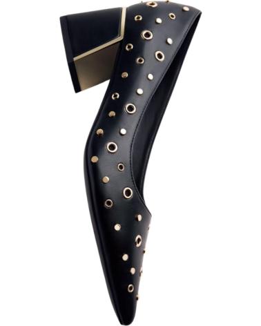 GIOSEPPO HIBBING HEELED SHOES WITH STUDS AND EYELETS BLACK NEGRO