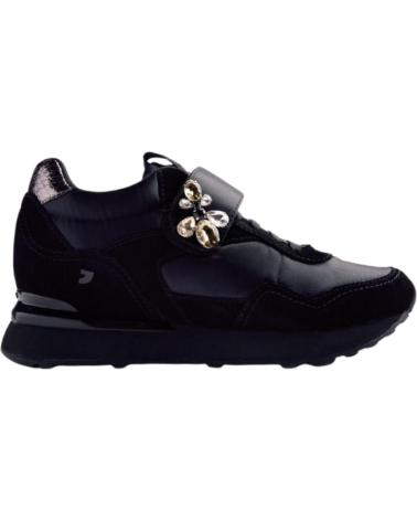 GIOSEPPO HITTERDAL: SNEAKERS NERE IN PELLE CON ZEPPA E ORNAMENTO NEGRO