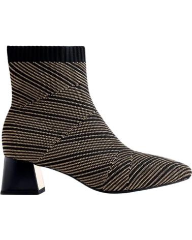 GIOSEPPO SNOVER: BOTINES ELÁSTICOS A RAYAS CON TACÓN BLOQUE VARIOS COLORES