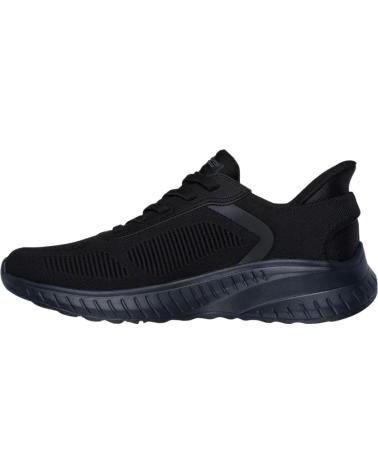 SKECHERS SLIP-INS BOBS SPORT SQUAD CHAOS SOLID STEP NERO NEGRO