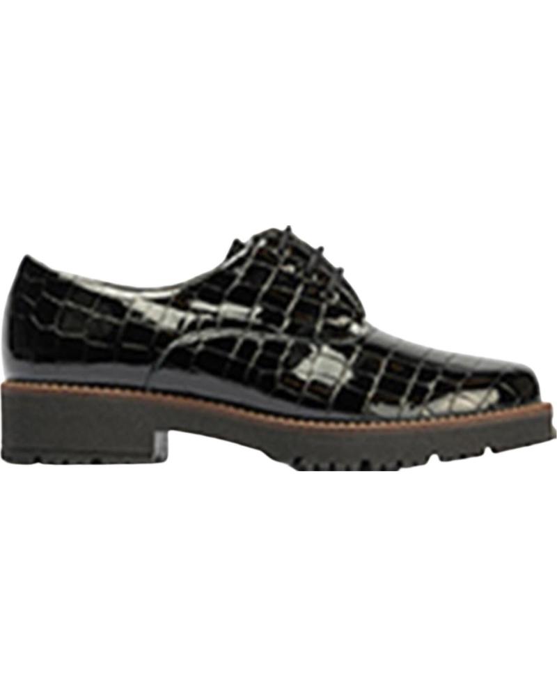 SAPATO OXFORD PITILLOS 10771 PRETO EFEITO CROCODILO NEGRO