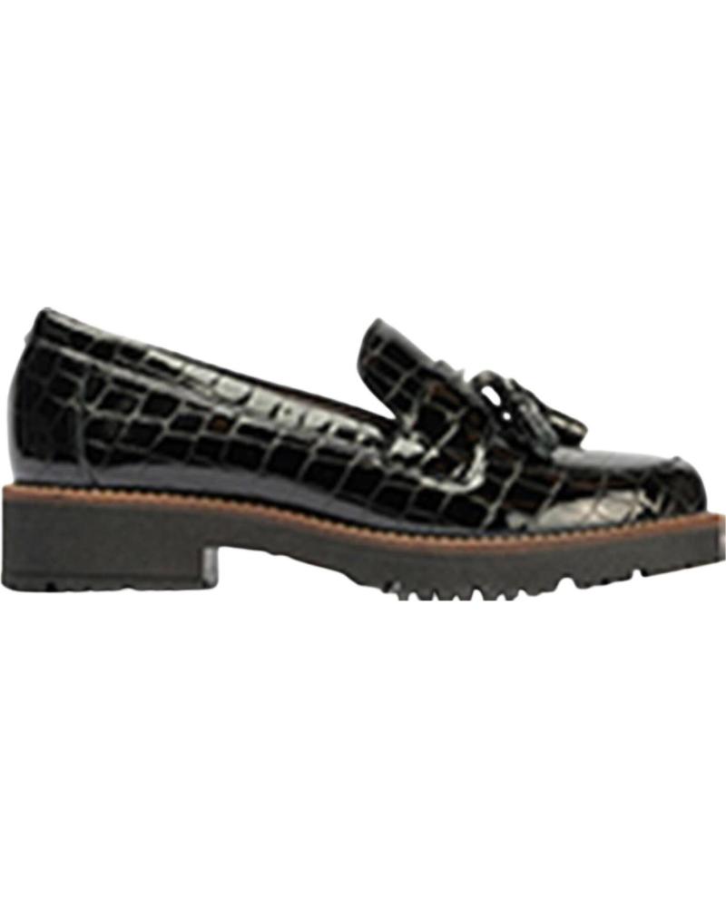 MOCASSIM PITILLOS 10770 PRETO EFEITO CROCODILO COM BORLAS NEGRO