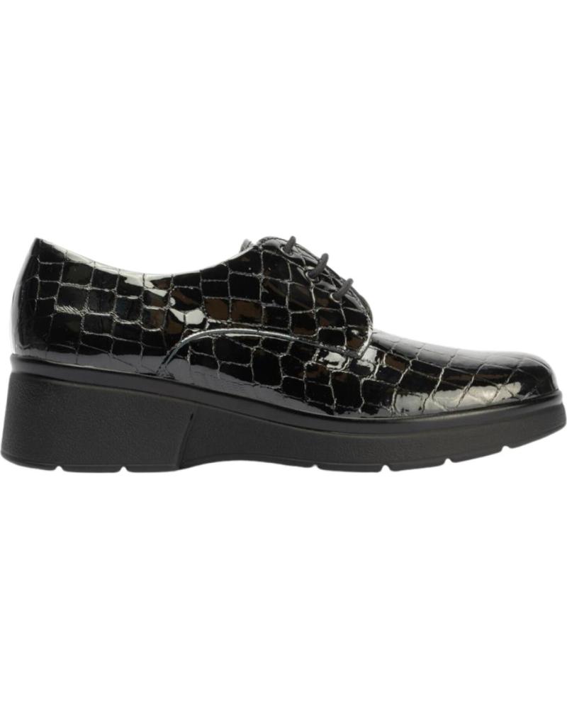 SAPATO OXFORD PITILLOS 10751 PRETO COM PLATAFORMA EFEITO CROCODILO NEGRO