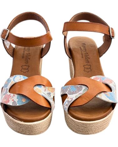 FANNY VALERO WEDGE SANDAL 218 CINNAMON VARIOS COLORES